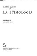 Etimologia, La by A. Zamboni, Alberto Zamboni