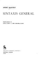 Cover of: Sintaxis General