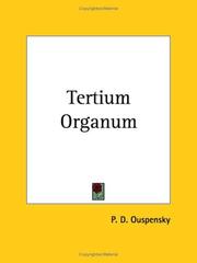 Cover of: Tertium Organum by P. D. Ouspensky