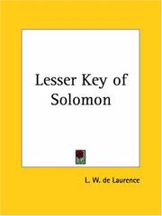 Cover of: Lesser Key of Solomon by L. W. de Laurence