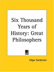 Cover of: Six Thousand Years of History by Edgar Sanderson
