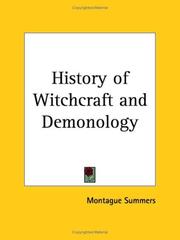 Cover of: History of Witchcraft and Demonology by Montague Summers