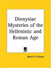 Cover of: Dionysiac Mysteries of the Hellenistic and Roman Age by Nilsson, Martin P.