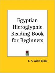 Cover of: Egyptian Hieroglyphic Reading Book for Beginners