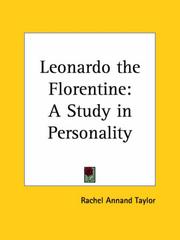 Cover of: Leonardo the Florentine: A Study in Personality