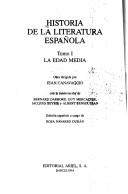 Cover of: HIST LITERATURA ESPAÑOLA  1- La  Edad Media