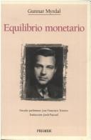 Cover of: Equilibrio Monetario (Clasicos De La Economia) by Gunnar Myrdal