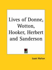 Cover of: Lives of Donne, Wotton, Hooker, Herbert and Sanderson