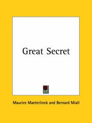 Cover of: Great Secret by Maurice Maeterlinck