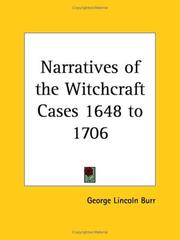 Cover of: Narratives of the Witchcraft Cases 1648 to 1706