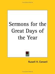 Cover of: Sermons for the Great Days of the Year by Russell Herman Conwell