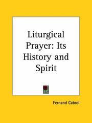 Cover of: Liturgical Prayer: Its History and Spirit