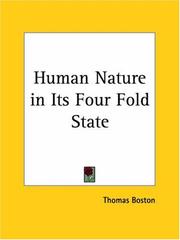 Cover of: Human Nature in Its Four Fold State by Thomas Boston