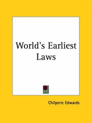 Cover of: World's Earliest Laws
