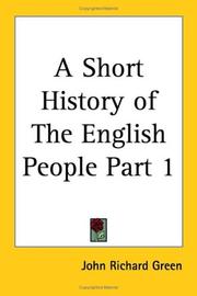 Cover of: A Short History of The English People, Part 1
