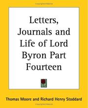 Cover of: Letters, Journals And Life Of Lord Byron