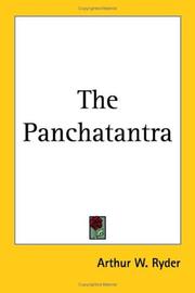 Cover of: The Panchatantra by Arthur W. Ryder