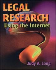 Cover of: Legal research using the Internet