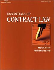 Cover of: Essentials of Contract Law by Phyllis H. Frey, Martin A. Frey