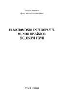 Cover of: El Matrimonio En Europa y El Mundo Hispanico by 
