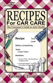 Cover of: Recipes for Car Care by Kathleen E. Casagrande