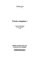 Cover of: Poesia Completa I by Claudia Lars