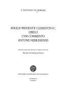 Cover of: Aurelii prudentii Clementis V. C. libelli: cum commento Antonii Nebrissensis