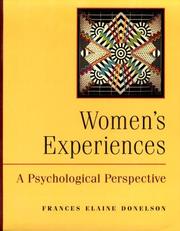 Cover of: Women's experiences by Frances Elaine Donelson