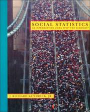 Cover of: Social Statistics by J. Richard Kendrick
