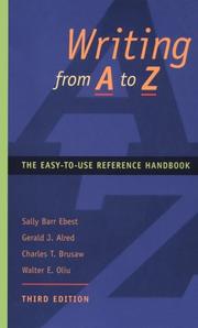 Cover of: Writing from A to Z: the easy-to-use reference handbook
