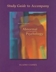 Cover of: Study Guide for  Abnormal Psychology: A Discovery Approach