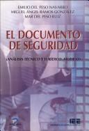 Cover of: El documento de seguridad by Emilio del Peso Navarro