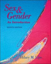 Cover of: Sex and Gender by Hilary M. Lips