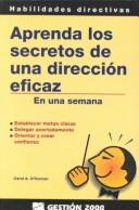 Cover of: Aprenda los secretos de una dirección eficaz