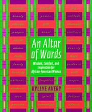 Cover of: An altar of words: wisdom, comfort, and inspiration for African American women