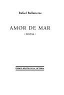 Cover of: Amor de Mar: Novela