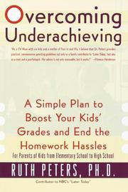 Cover of: Overcoming Underachieving by Ruth Peters