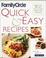 Cover of: Family Circle Quick and Easy Recipes