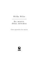 Cover of: Da Morte. Odes Mínimas by 
