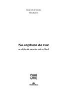 Cover of: Na Captura da Voz: as Edições da Narrativa Oral no Brasil
