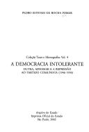 Cover of: A democracia intolerante by Pedro Estevam da Rocha Pomar