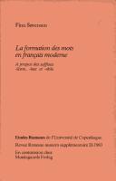 Cover of: La Formation Des Mots