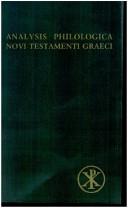 Cover of: Analysis Philological Novi Testament Graedi