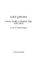 Cover of: Lettere Inedite a Lionardo Vigo (1857-1875)