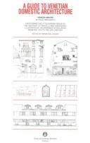 Cover of: A Guide to Venetian Domestic Architecture by Egle Trincanato