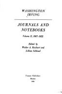 Cover of: Journals and Notebooks 1807-1822 (Complete Works of Washington Irving, Vol 2)