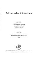 Cover of: Molecular genetics by J. Herbert Taylor