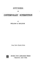 Cover of: Studies of contemporary superstition