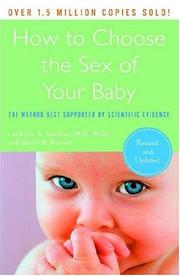 Cover of: How to Choose the Sex of Your Baby by Landrum B. Shettles, David M. Rorvik