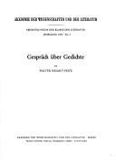 Cover of: Gespräch über Gedichte